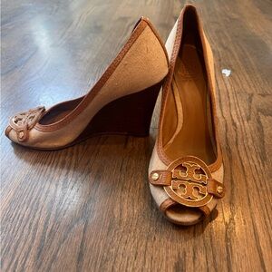 Tory Burch canvas wedges